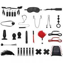 Lux Fetish Bedspreader Set Everything You Need Bondage In-A-Box 20PC, черный