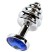 Anal Jewelry Plug Small Silver, синий