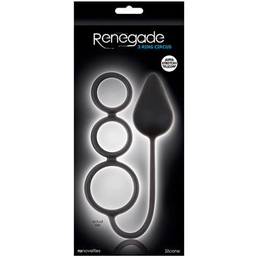 NS Novelties Renegade 3 Ring Circus Large, черный