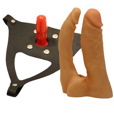 Биоклон Анально-вагинальная насадка-фаллоимитатор с поясом Harness