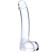 Glas 7" Realistic Curverd Glass G-Spot Dildo, прозрачный