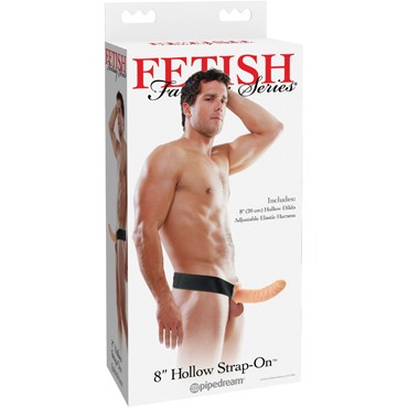 Pipedream Fetish Fantasy Hollow Strap-On 20 см, телесный