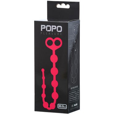 ToyFa Popo Pleasure Анальная цепочка 33,5 см, розовая