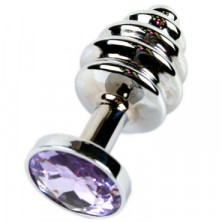 Anal Jewelry Plug Small Silver, сиреневый