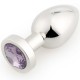 Play Secrets Stainless Steel Butt Plug Small, серебристый/светло-фиолетовый