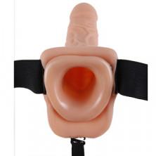 Pipedream Fetish Fantasy Hollow Strap-On with Balls 19 см, телесный