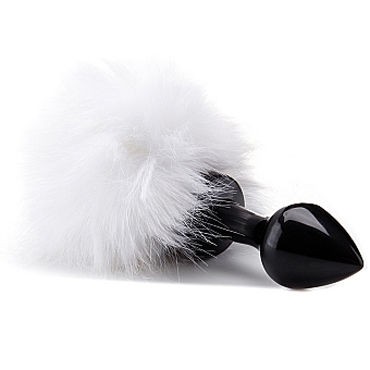 Ouch! Beginner Bunny Tail Buttplug, черная