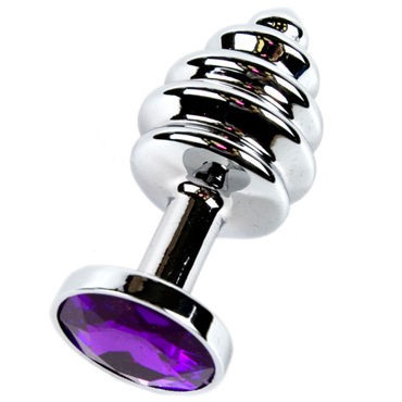 Anal Jewelry Plug Small Silver, фиолетовый