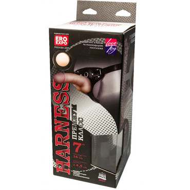 Биоклон Harness Премиум Класс Woman Long 7", телесный/черный