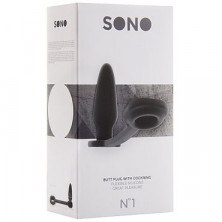 Shots Toys Sono Butt Plug with Cockring №1, черная