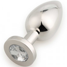 Play Secrets Stainless Steel Butt Plug Large, серебристый/прозрачный