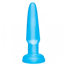 Pipedream Basix Rubber Works Beginners Butt Plug, голубая