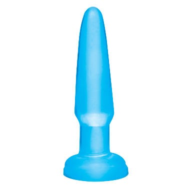 Pipedream Basix Rubber Works Beginners Butt Plug, голубая