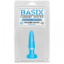 Pipedream Basix Rubber Works Beginners Butt Plug, голубая