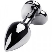 Toyfa Metal Анальная втулка с кристаллом - сердце, серебристый/прозрачный