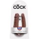 Pipedream King Cock U-Shaped Medium Double Trouble, коричневый