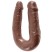 Pipedream King Cock U-Shaped Medium Double Trouble, коричневый