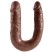 Pipedream King Cock U-Shaped Medium Double Trouble, коричневый