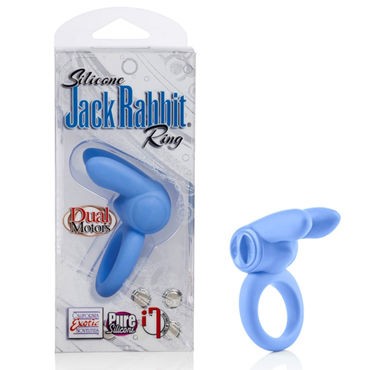 California Exotic Silicone Jack Rabbit Ring, голубое