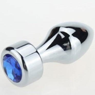 4sexdream Анальная ювелирка Пуля, серебристый/синий