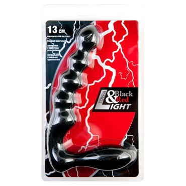 ToyFa Black&Red Light Анальный стимулятор, черный
