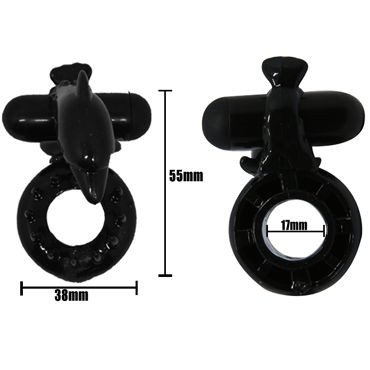 Baile Sweet Vibrating Sweet Ring Дельфин, черное