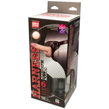 Биоклон Harness Премиум Класс Woman Long 6", телесный/черный