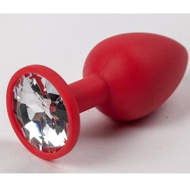 Luxurious Tail Силиконовая анальная пробка 7 см, красная