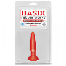 Pipedream Basix Rubber Works Beginners Butt Plug, красная