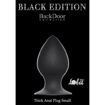 Lola Toys Back Door Thick Anal Plug Small, черная