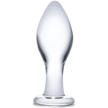 Glas 4" Classic Glass Butt Plug, прозрачная