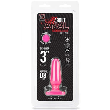 Erotic Fantasy All About Anal Butt Plug, розовый, 6,5 см