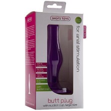 Shots Toys Butt Plug with Suction Cup Large, фиолетовая
