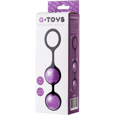 Toyfa A-toys Pleasure Balls 14 см, фиолетово-черные