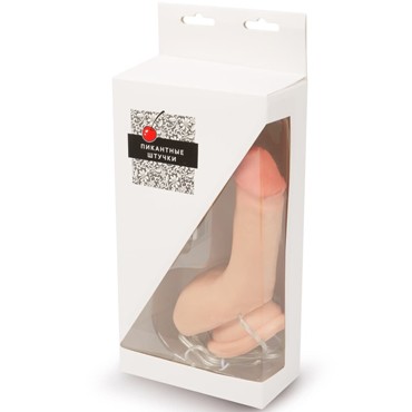 Пикантные штучки Небольшой реалистичный вибратор с присоской 15х3 см, телесный