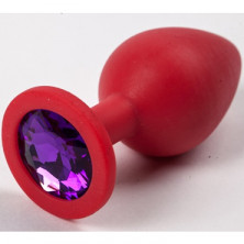 4sexdream Пробка силиконовая, красный/фиолетовый