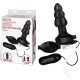 Lux Fetish Inflatable Vibrating Butt Plug With Suction Base, черная