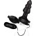 Lux Fetish Inflatable Vibrating Butt Plug With Suction Base, черная