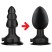 Lux Fetish Inflatable Vibrating Butt Plug With Suction Base, черная
