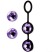 Toyfa A-toys Pleasure Balls Set 14,6 см, фиолетово-черные