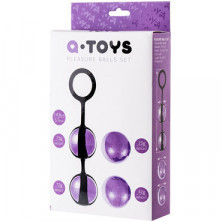 Toyfa A-toys Pleasure Balls Set 14,6 см, фиолетово-черные