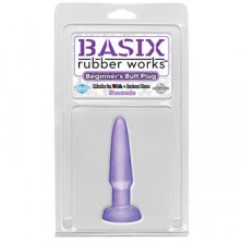 Pipedream Basix Rubber Works Beginners Butt Plug, фиолетовая