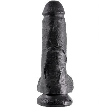 Pipedream King Cock With Balls 20 см, черный