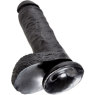 Pipedream King Cock With Balls 20 см, черный