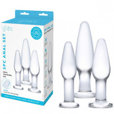 Glas 3PC Anal set, прозрачный