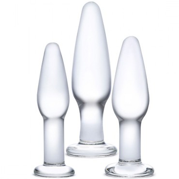 Glas 3PC Anal set, прозрачный