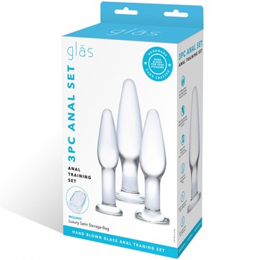 Glas 3PC Anal set, прозрачный