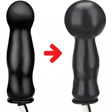 Lux Fetish Inflatable Vibrating Plug, черная