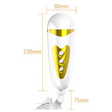 Baile Prettylove Sally Мастурбатор, бело-золотой