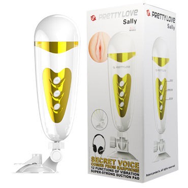 Baile Prettylove Sally Мастурбатор, бело-золотой